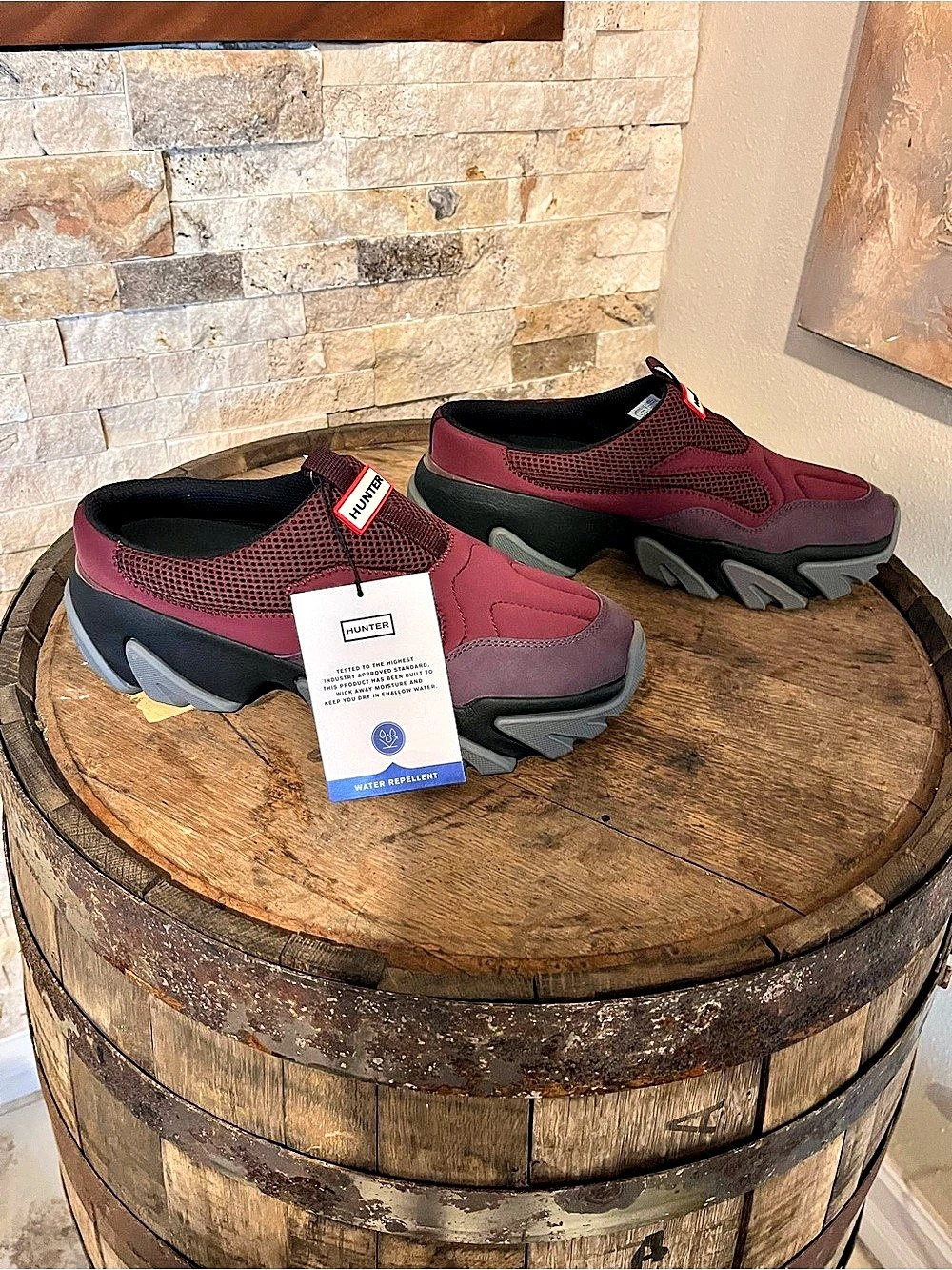 Hunter Burgundy & Black Sneakers US 11 NWT